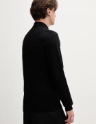 fred perry Памучна блуза с дълги ръкави в черно с изчистен дизайн M6006