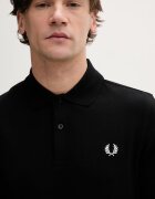 fred perry Памучна блуза с дълги ръкави в черно с изчистен дизайн M6006