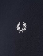 fred perry Памучна блуза с дълги ръкави в тъмносиньо с апликация M6006.608