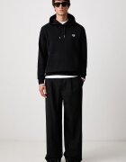 fred perry суичър с качулка мъжки от памук черен M3492