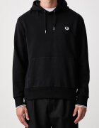 fred perry суичър с качулка мъжки от памук черен M3492