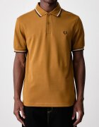 fred perry тениска с яка мъжка от памук кафява M3600