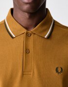 fred perry тениска с яка мъжка от памук кафява M3600