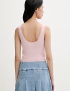 From Future къс топ дамски от кашмир розов WTO03562