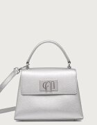 Furla чанта crossbody дамска от кожа 1927 Mini Top Handle сребърна WB00109.AMT000.Y3000