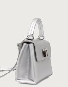 Furla чанта crossbody дамска от кожа 1927 Mini Top Handle сребърна WB00109.AMT000.Y3000
