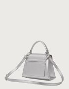 Furla чанта crossbody дамска от кожа 1927 Mini Top Handle сребърна WB00109.AMT000.Y3000