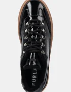 Furla Кожени маратонки Enjoy Lace-Up Sneaker в черно YK31ENJ BX4211 O6000