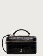Furla козметична чанта дамска от кожа Camelia Micro черна WE00625.BX4255.O6000