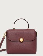 Furla структурирана чанта дамска от кожа Moonlight S Top Handle бордо WB01882.BX3036.4908S