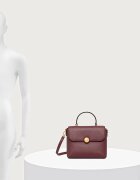 Furla структурирана чанта дамска от кожа Moonlight S Top Handle бордо WB01882.BX3036.4908S