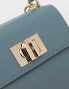Furla структурирана чанта дамска от кожа тюркоазена WB00109 ARE000 4896S