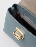 Furla структурирана чанта дамска от кожа тюркоазена WB00109 ARE000 4896S