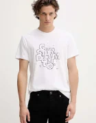 G-STAR Памучна тениска HD print в бяло с принт D26824-D975