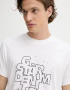 G-STAR Памучна тениска HD print в бяло с принт D26824-D975