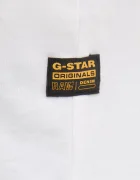 G-STAR Памучна тениска в бяло с принт D25968-C506