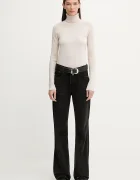 G-STAR Вълнен пуловер Core turtle slim knit в бежово от лека материя с поло D27713-B692