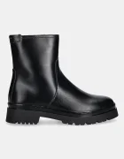 Gant Кожени боти Aligrey в черно с равна подметка 31541155