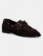 Gant мокасини дамски от велур Gimble кафяви 32531288