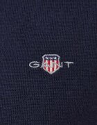 Gant Памучен пуловер в тъмносиньо от лека материя
