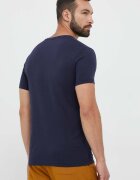 Gant Памучна тениска в тъмносиньо с изчистен дизайн