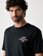 Gant тениска мъжка от памук черна 2003459