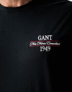 Gant тениска мъжка от памук черна 2003459