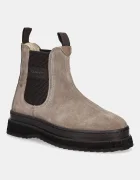 Gant Велурени боти челси Sistown в бежово с платформа 31553102