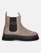 Gant Велурени боти челси Sistown в бежово с платформа 31553102