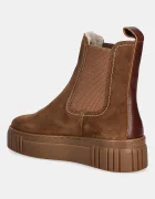 Gant Велурени боти челси Snowmont в кафяво с платформа с изолация 31553098