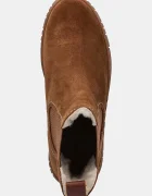Gant Велурени боти челси Snowmont в кафяво с платформа с изолация 31553098