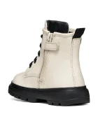 Geox боти за деца от кожа KIDDARTAH бели B665YA.08502