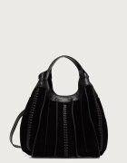 GIANNI CHIARINI чанта crossbody дамска от кожа DUA черна BS 12749/COMM CM-RALPH