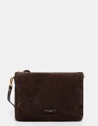 GIANNI CHIARINI чанта crossbody дамска от велур NORA POUCH кафява BS 10225 CM-PL
