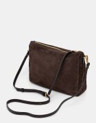 GIANNI CHIARINI чанта crossbody дамска от велур NORA POUCH кафява BS 10225 CM-PL