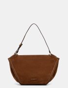 GIANNI CHIARINI чанта tote дамска от велур BLOOM кафява BS 12727 CM-STEMU