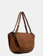 GIANNI CHIARINI чанта tote дамска от велур BLOOM кафява BS 12727 CM-STEMU