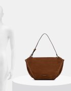 GIANNI CHIARINI чанта tote дамска от велур BLOOM кафява BS 12727 CM-STEMU