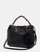 GIANNI CHIARINI шопинг чанта дамска от кожа MORGANA черна BS 12260 EEL
