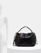 GIANNI CHIARINI шопинг чанта дамска от кожа MORGANA черна BS 12260 EEL