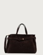 GIANNI CHIARINI шопинг чанта дамска от велур MIRANDA кафява BS 11887 CM-FRSH
