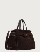 GIANNI CHIARINI шопинг чанта дамска от велур MIRANDA кафява BS 11887 CM-FRSH