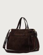 GIANNI CHIARINI шопинг чанта дамска от велур MIRANDA кафява BS 11887 CM-FRSH