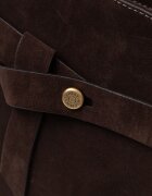 GIANNI CHIARINI шопинг чанта дамска от велур MIRANDA кафява BS 11887 CM-FRSH
