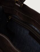 GIANNI CHIARINI шопинг чанта дамска от велур MIRANDA кафява BS 11887 CM-FRSH