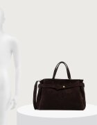 GIANNI CHIARINI шопинг чанта дамска от велур MIRANDA кафява BS 11887 CM-FRSH