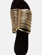 Giuseppe Zanotti чехли дамски от кожа златни