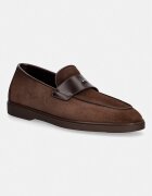Giuseppe Zanotti мокасини мъжки от велур Berth кафяви EU60040.003