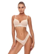 god save queens Сутиен SECOND SKIN BRA WIRE-FREE в бежово с изчистен дизайн GSQ-135-114