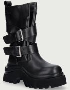 GOE боти дамски от кожа черни UU2N4107 BLACK